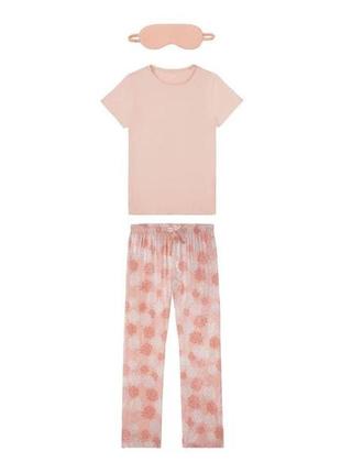 Женская пижама (домашний костюм), размер l/xl, цвет розовый2 фото