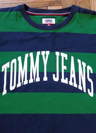Мужская  футболка tommy hilfiger jeans collegiate capsule stripe4 фото