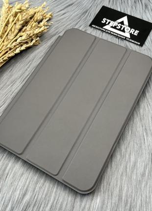 Чехол книжка smart case для ipad mini 6 8.3 кожаный противоударный серый с микрофиброй магнитный