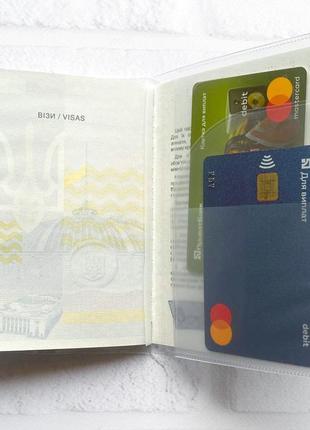 Обкладинка паспорт книжечку :: котик-акула (принт 355)4 фото