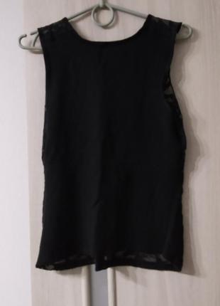 Чорна гіпюрова блузка4 фото