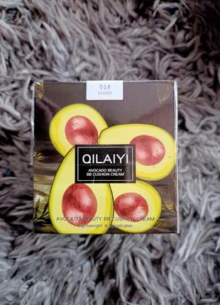 Кушон тональный вл крем с экстрактом авокадо qilaiyi avocado bb cushion cream1 фото