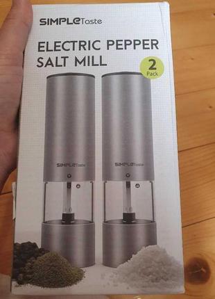 Електро-млин для солі і перцю simpletaste silver