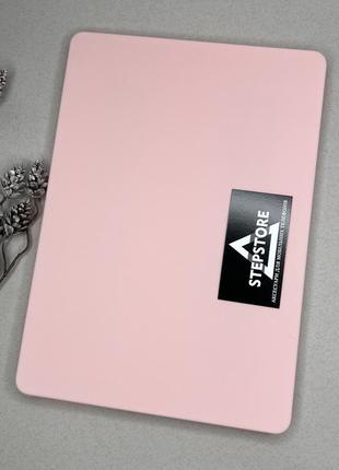 Чехол накладка для macbook 14.2 pro a2442 / a2779 противоударный матовый пластик розовый