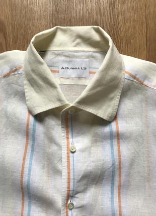 Рубашка льняная dunhill длинный рукав размер xl