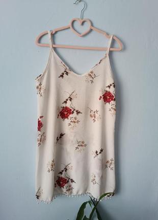 Плаття сукня міні коротка квітковий принт базова класична