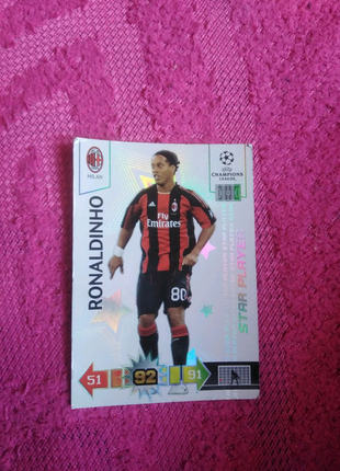 Карточка яка переливається. ronaldinho. panini1 фото