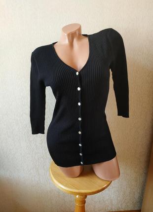 Джемпер-футболка базовий в рубчик/віскоза