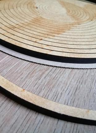 Комплект дерев'яних заготовок, основа – кільце для ловця снів, мобіля, макраме. діаметр 5-19 см, товщина 8 мм