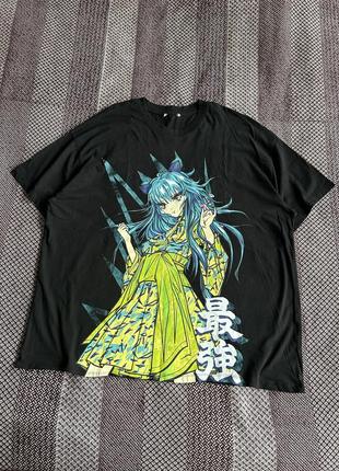 Merch y2k tee anime tyan футболка оверсайз унісекс оригінал б у
