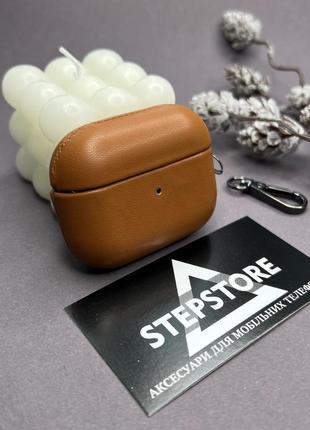 Ученя дефект чохол leather nappa для apple airpods pro з карабіном протиударний шкіряний