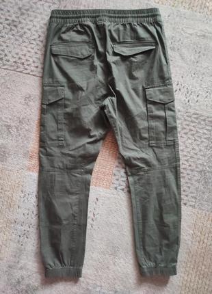 Брюки карго джоггеры h&amp;m хаки