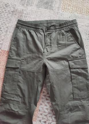 Брюки карго джоггеры h&amp;m хаки