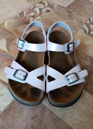 Босоножки ортопедические birkenstock для девочки кожаные летние сандалии обуви2 фото