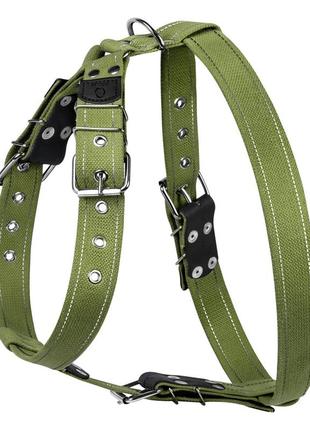 Шлея бавняна тасьма collar брезент для великих собак no1 (ширина 35 мм, а:62-86 см, в:78-90см)