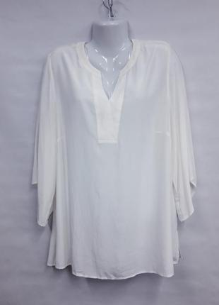 Натуральная белая блузка yessica  48-50 евро