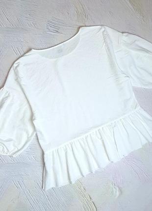 💝2+1=4 стильная белая блуза блузка оверсайз primark, размер 46 - 488 фото