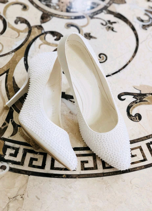 Шкіряні італійські білі туфлі louisa peeress