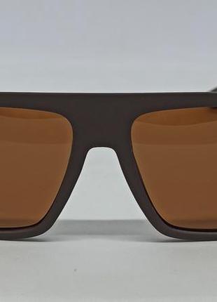 Очки в стиле tommy hilfiger мужские солнцезащитные коричневые матовые поляризованные2 фото