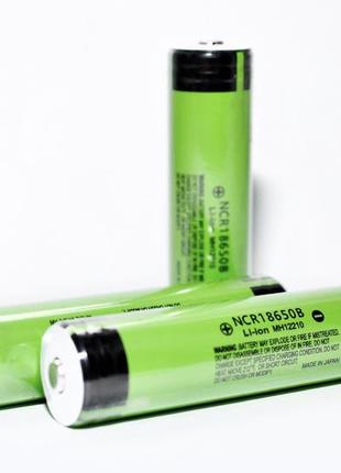 Перезаряжаемые батарейки 18650 panasonic liitokala ncr18650b li-ion с выпуклым плюсом без защиты 3400 mah