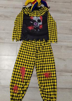 Дитячий костюм кривавого клоун, вбивця блазень, скелет на 9-10 років на хелловін