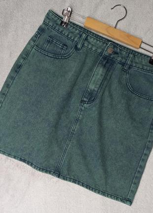 Женская джинсовая юбка cropp размер l-xl