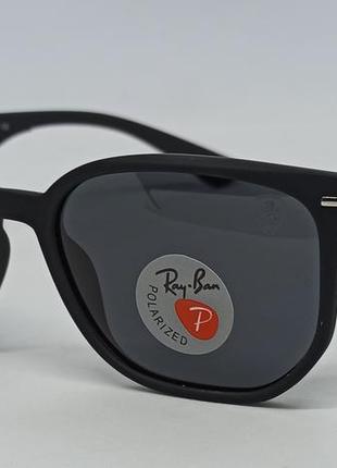 Окуляри в стилі ray ban ferrari унісекс сонцезахисні чорно сірі матові поляризовані