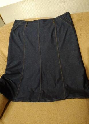 Uk24 eu52 наш 60 юбка юбка джинсовая3 фото