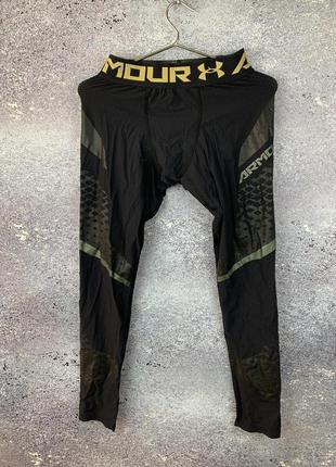 Мужские спортивные лосины черные леггинсы under armour1 фото