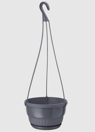 Горшок подвесной europa д.25 см,антрацит с подставкой
