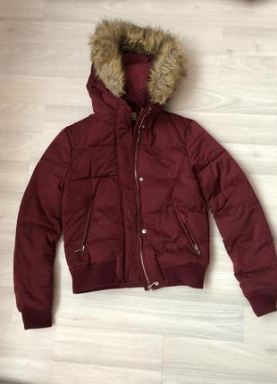 Теплая куртка zara, xs