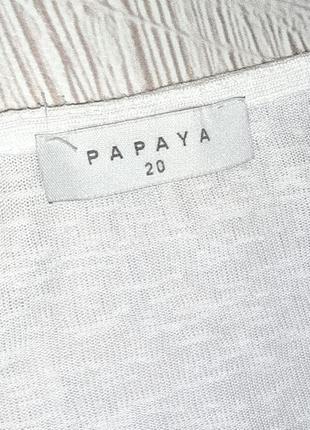 💝2+1=4 стильная белая футболка с кружевом papaya, размер 56 - 585 фото