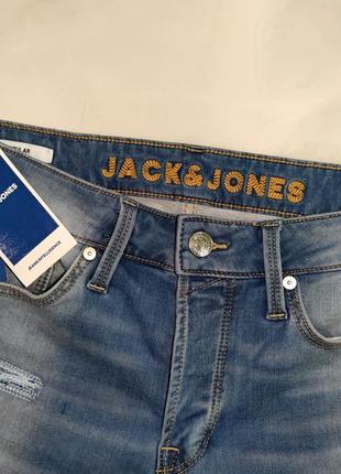 Мужские джинсовые голубые шорты jack&jones s (42-44-46)2 фото