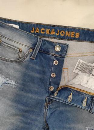 Мужские джинсовые голубые шорты jack&jones s (42-44-46)8 фото