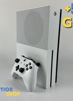 Xbox one s 500 гб + 500 ігор + game pass ultimate, один джойстик