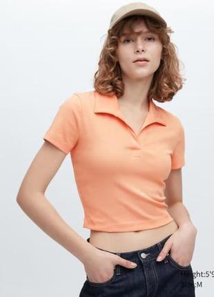 Женская футболка-поло uniqlo р xs s1 фото