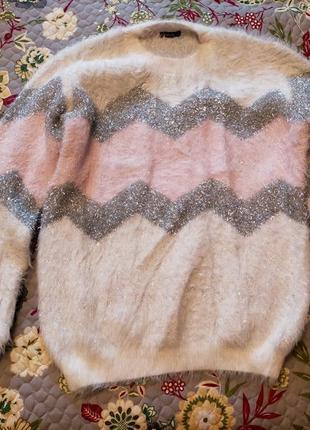 Жіночий м'який  светр, джемпер з люриксом1 фото
