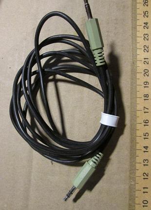 Аудіокабель 3pin 1.8 m jack 3.5 mm (male)