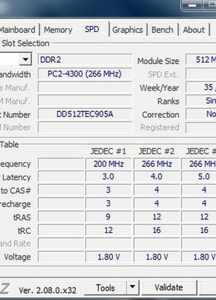 Оперативна пам'ять ноутбука sodimm ddr2-333 512mb