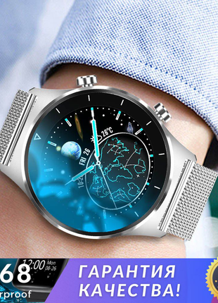 Чоловічий металевий смарт-годинник smart watch prettylittle7 фото