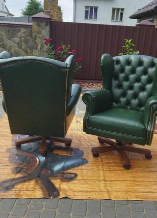 Новое кресло управляющего, кабинетное из натуральной кожи, крісло2 фото