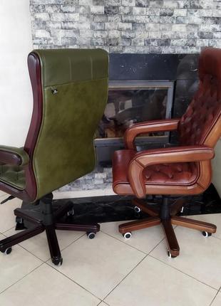 Крісло шкіряне garne kriselechko, нове офісне крісло для кабінету7 фото