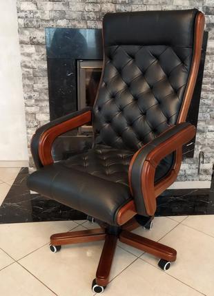 Кожаное кабинетное кресло garne kriselechko, нове крісло для дире1 фото
