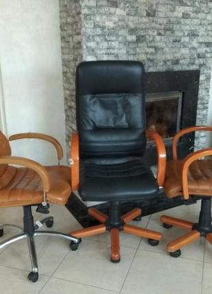 Шкіряне крісло директора, крісло, стілець шкіра натуральна в кабі2 фото