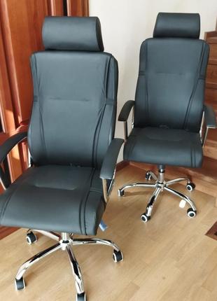 Шкіряні офісні кріслі garne kriselechko, нові, офисное кресло gk5 фото
