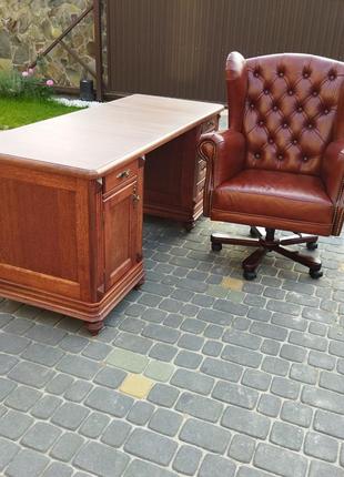 Новый дубовый кабинетный стол, garne kriselechko, кабінетні меблі