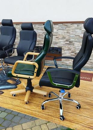 Нове шкіряне офісне крісло garne kriselechko, офисное кресло8 фото