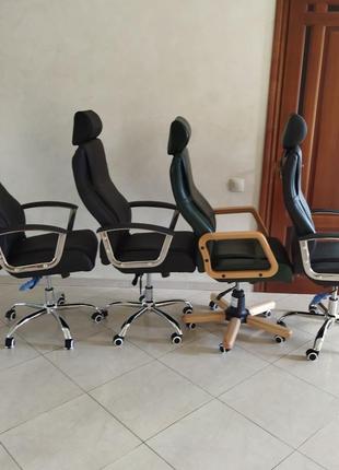 Нові шкіряні офісні кріслі garne kriselechko, офисное кресло7 фото