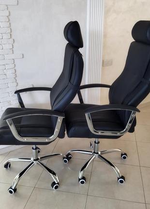 Нові шкіряні офісні кріслі garne kriselechko, офисное кресло пара7 фото