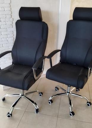 Нові шкіряні офісні кріслі garne kriselechko, офисное кресло пара9 фото